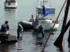 Bringing a boat to the Marine Railway.